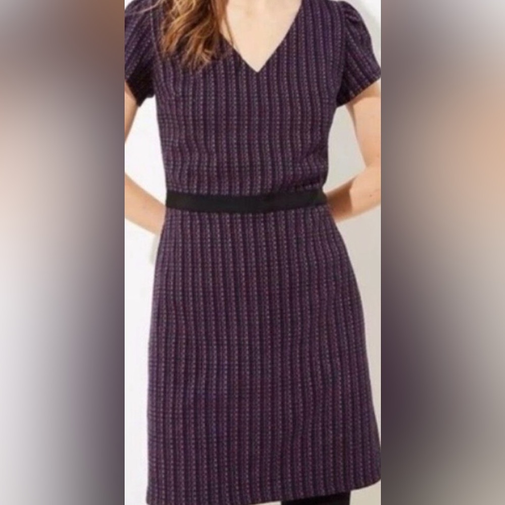 Loft Black and Purple  Dress